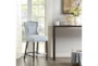 Marc Light Blue Counter Stool With Back - Room