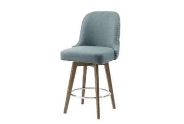 Wheatley Blue Counter Stool with Swivel Seat