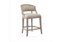 Reed Natural Counter Stool With Back - Detail