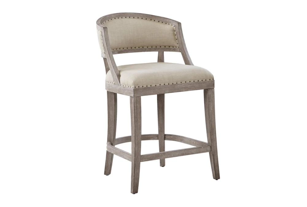 Reed Natural Counter Stool With Back