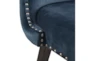 Marlow Dark Blue High Wingback Button Tufted Swivel Counter Stool - Detail