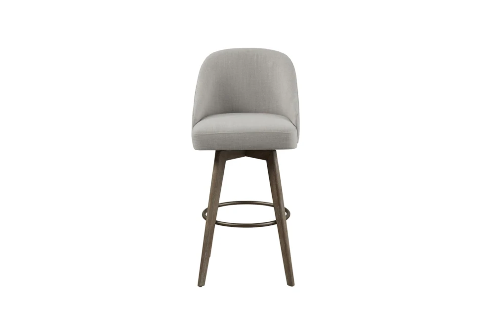 Marshall Grey Bar Stool With Back With Swivel Seat