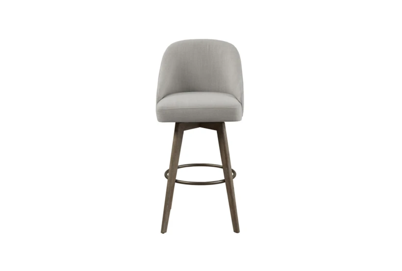 Marshall Grey Bar Stool With Back With Swivel Seat - 360
