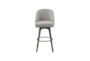 Marshall Grey Bar Stool With Back With Swivel Seat - Signature