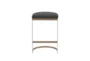Charcoal/Antique Gold Counter Stool - Back