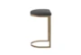 Charcoal/Antique Gold Counter Stool - Side