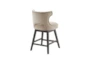 Walsh Beige Swivel Counter Stool With Back - Back