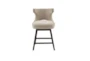 Walsh Beige Swivel Counter Stool With Back - Front