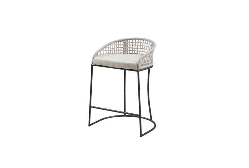 Low Back Woven Counter Stool - 360