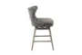 Walsh Charcoal Swivel Counter Stool With Back - Side