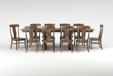Barton Oatmeal Extension Dining Set For 10