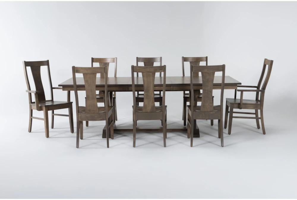 Farmlyn Oatmeal 9 Piece Extension Dining Set With Side Chairs And Arm Chairs