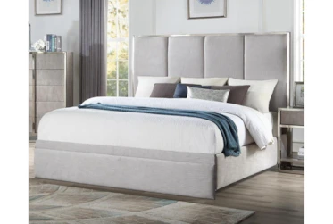 Tomas California King Upholstered Panel Bed With Storage