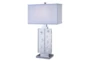 27 Inch Clear Crystal With Bubbles Table Lamp - Signature