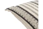 16X24 Black + Natural Diamond Stripe Lumbar Throw Pillow - Detail