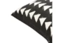 14X22 Black + White Triangle Block Print Lumbar Throw Pillow - Detail