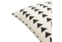 14X22 White + Black Triangle Block Print Lumbar Throw Pillow - Detail