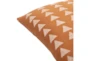 14X22 Rust Orange + Dusty Pink Triangle Block Print Lumbar Throw Pillow - Detail