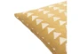 20X20 Mustard Yellow + Beige Triangle Block Print Throw Pillow - Detail