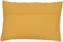 20X20 Mustard Yellow + Beige Triangle Block Print Throw Pillow - Detail