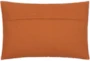 20X20 Rust Orange + Dusty Pink Mudcloth Block Print Throw Pillow - Detail