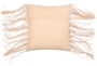 14X22 Dusty Pink Macrame Diamond Lumbar Throw Pillow With Fringe - Detail