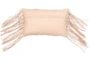 14X22 Dusty Pink Macrame Diamond Lumbar Throw Pillow With Fringe - Detail