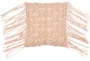 20X20 Dusty Pink Macrame Diamond Throw Pillow With Fringe - Signature