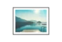 60X40 Resort Lake In Alpine Mountains With Black Frame - Signature