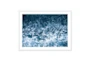 60X40 Aerial View Of Salt Ocean Waves With White  Frame - Signature