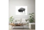 60X40 Sideview Of A Lone Male Bison With White  Frame - Room