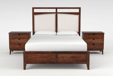 Serenity Asbury Queen 3 Piece Bedroom Set With 2 3-Drawer Nightstands
