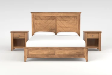 Westin Toffee Eastern King 3 Piece Bedroom Set With 2 1-Drawer Nightstands