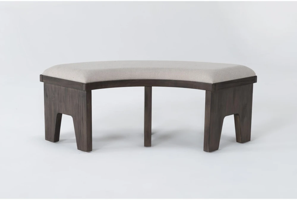 Gustav Curved Bench With Upholstered Seat By Nate Berkus + Jeremiah Brent