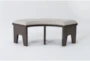 Gustav Curved Bench With Upholstered Seat By Nate Berkus + Jeremiah Brent - Signature