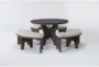 Gustav 48" Round Dining With Curved Benches Set For 6 By Nate Berkus + Jeremiah Brent - Signature