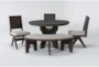 Gustav 48" Round Dining With Curved Bench & Angled Side Chairs Set For 4 By Nate Berkus + Jeremiah Brent - Signature