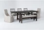 Gustav 78"-98" Rectangle Dining With Bench, Side Chairs, & Upholstered Host Chairs Set For 6 By Nate Berkus + Jeremiah Brent - Side
