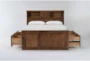 Carson California King Wood Bookcase Captains Bed With 6-Drawers & 3- Drawers Storage - Front