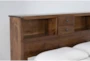 Carson California King Wood Bookcase Captains Bed With Single Sided 3-Drawers Storage - Detail