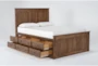 Carson California King Wood Panel Captains Bed With Single Sided 6-Drawers Storage - Side