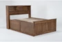 Carson King Wood Bookcase Captains Bed - Side
