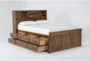 Carson Eastern King Bookcase Captains Bed With Single Sided 6-Drawers Storage - Side