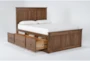 Carson King Wood Panel Captains Bed With Double Sided 3-Drawers Storage - Side