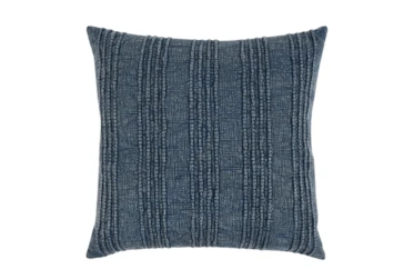 22X22 Navy Blue Tonal Strip Throw Pillow