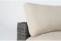 Retreat Outdoor 3 Piece Brown Woven Modular Sofa With Linen Cushions - Detail