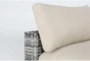 Retreat Outdoor 3 Piece Grey Woven Modular Sofa With Linen Cushions - Detail