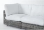 Retreat Outdoor 5 Piece Grey Woven Modular Sofa Chaise Sectional With White Cushions - Detail