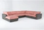 Retreat Outdoor 7 Piece Brown Woven Modular Sofa Sectional With Coral Cushions - Signature