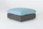 Retreat Outdoor Brown Woven Ottoman With Spa Cushions - Signature